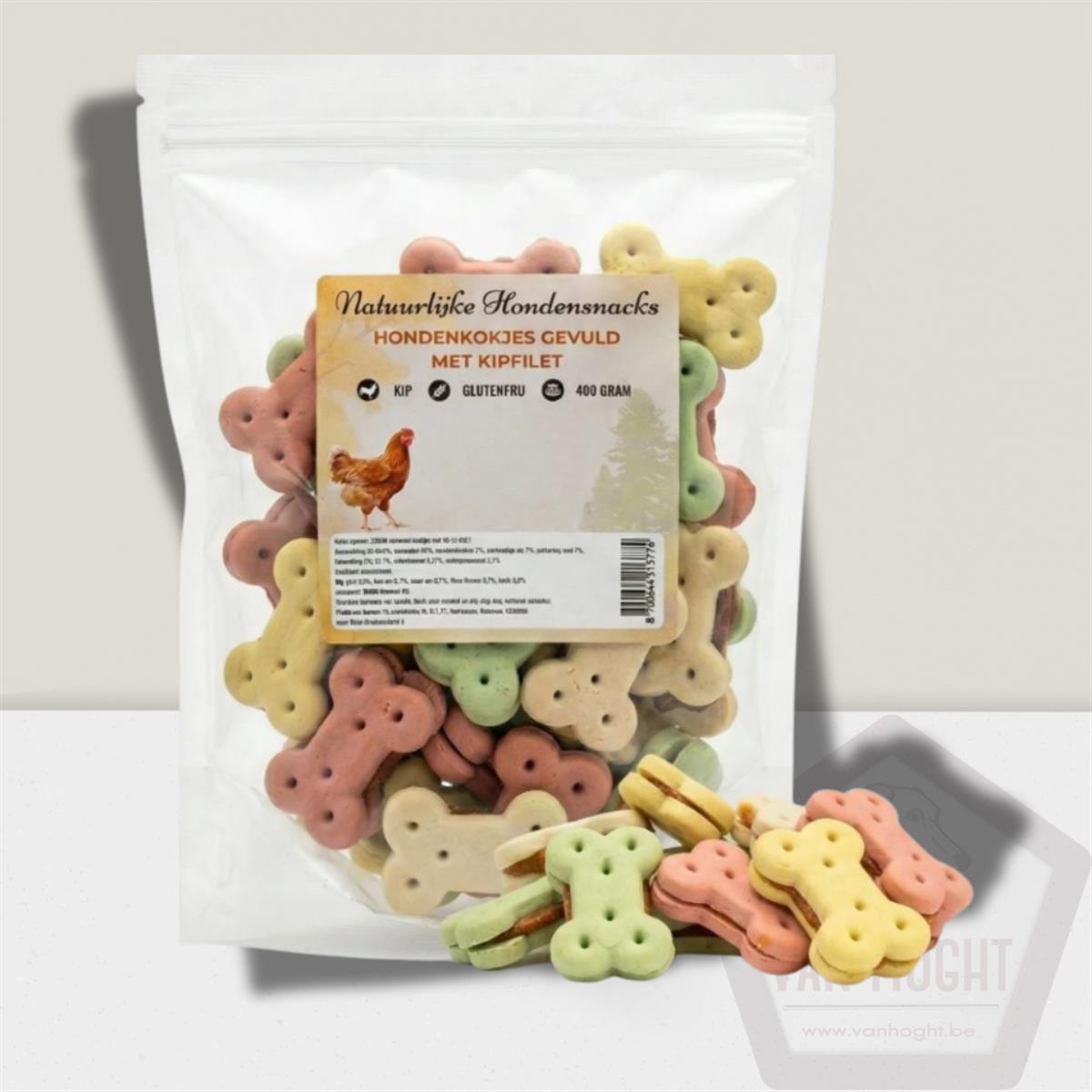 Hondenkoekjes met kipfilet 400 gr
